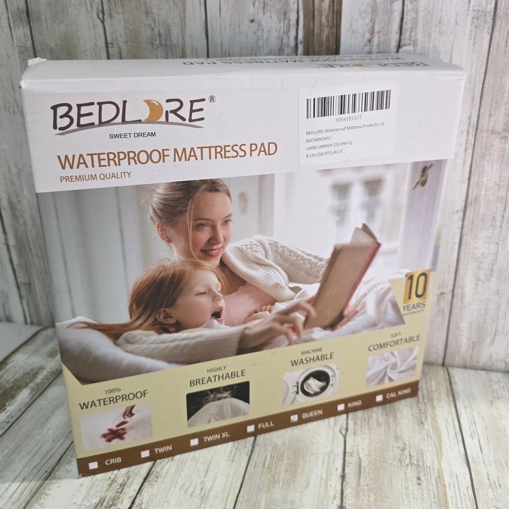 BEDLORE Waterproof Mattress Pad Queen Size Premium Quality 10 Year Warranty